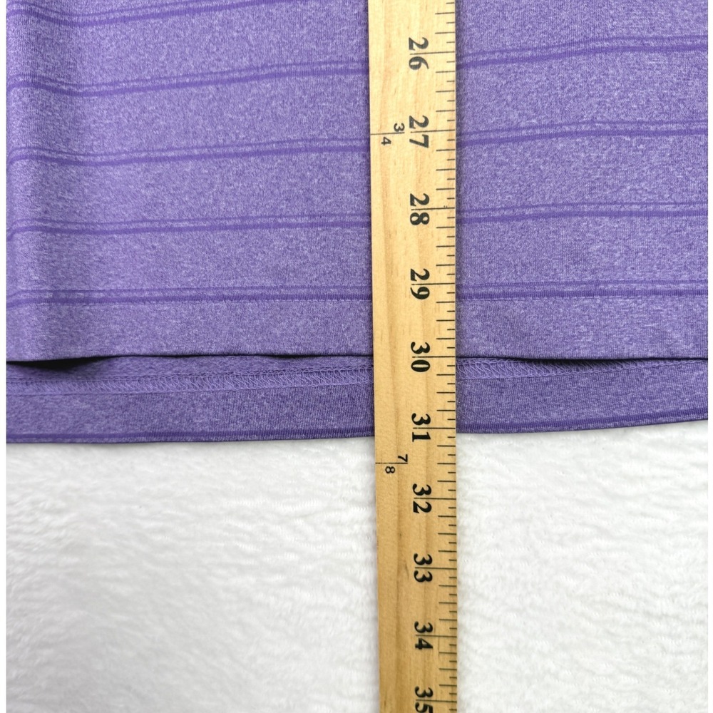 Walter Hagen Mens Purple Striped Golf Polo Shirt Large Performance Short Sleeve - Picture 10 of 10